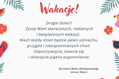 Zdjęcie ilustracyjne wpisu: WAKACJE!